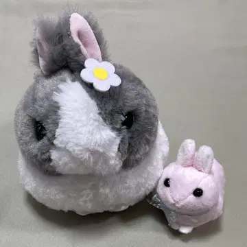 우사다마짱 봉제 인형 그레모후 그레이 핑크 푹신푹신