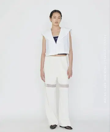 세일러 카라 나일론 셔츠 베스트