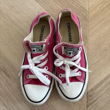 CONVERSE ALL STAR 핑크 로우 컷 스니커즈