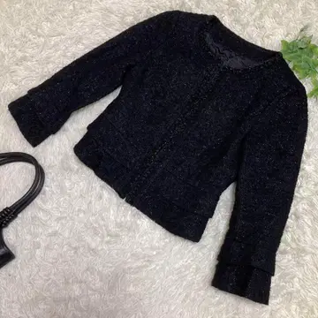 컨디션 최상 노베스파지오 노카라 자켓 블랙 포멀 라메 38 M