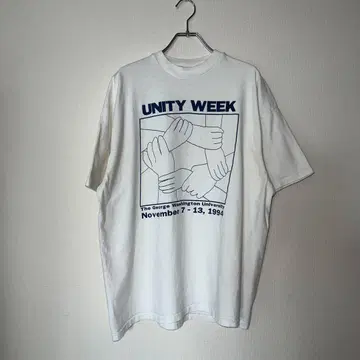 90s "UNITY WEEK" 칼리지 반팔 티셔츠 미국산