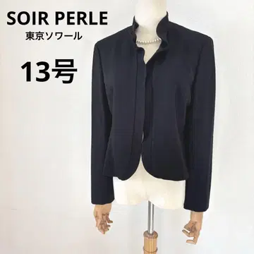SOIRPERLE 도쿄 소와르 프론트 프릴 자켓 13호 블랙 포멀