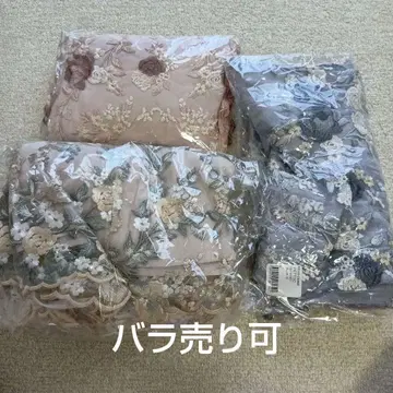 토코 클로젯 백 레이스업 플라워 자수 플레어 스커트 3개 세트