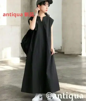 antiqua 린넨 원피스 롱 원피스 안티카