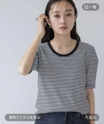 JEANASiS/스무스 골지 U넥 SS 티셔츠