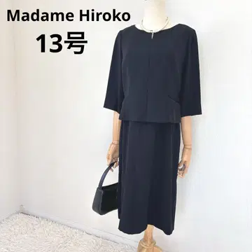 마담 히로코 블라우스 일체형 원피스 블랙 포멀 13호 블랙 상복 예복