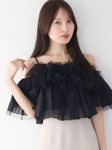 MERCURYDUO 튤 프릴 탑