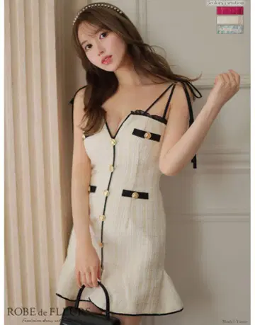 ROBE de FLEURS 타이트 미니 드레스