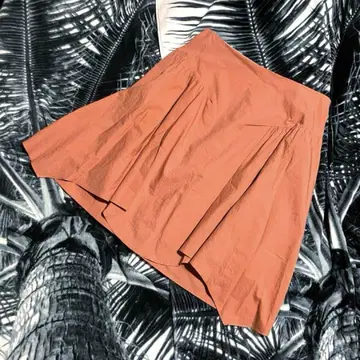 새상품급 CARVEN 칼벤 플레어 허리 요크 짙은 오렌지 스커트