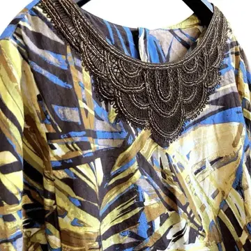 레리안 로샤스 튜닉 블라우스 보타니컬 13 2XL ROCHAS