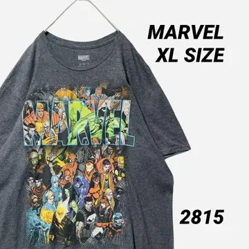 US 구제 의류 마블 MARVEL 캐릭터 프린트 아메리칸 코믹스 티셔츠