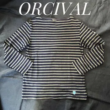 오치발 ORCIVAL 바스크 셔츠 보더 네이비 티셔츠