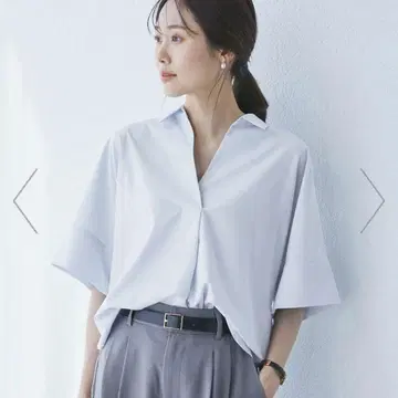 로페피크닉 [UV 차단, 접촉 냉감, 이지케어] 스키퍼 셔츠 블라우스