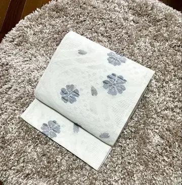 여름 오비 교 후쿠로 오비 가리 나고야 오비 화이트 벚꽃