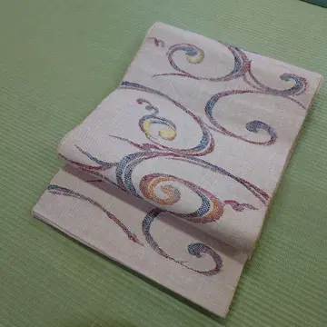 직조 나고야 오비(약 24cm) 마쓰바 재단 정품 앤티크 미사용품