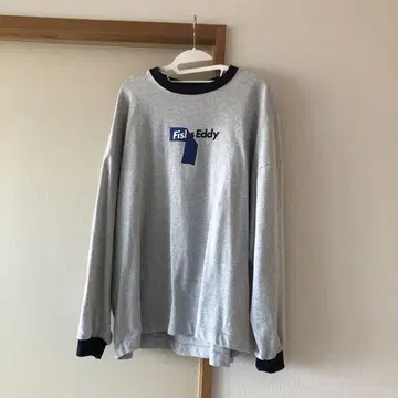 FISH'S EDDY 그레이 L 사이즈 긴팔 티셔츠