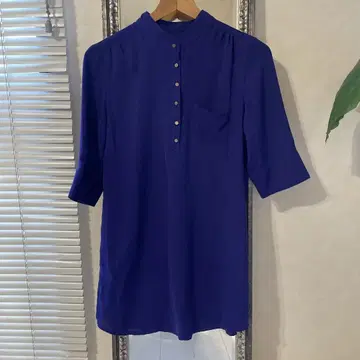 LAURA ASHLEY 보라색 버튼 셔츠 UK 8