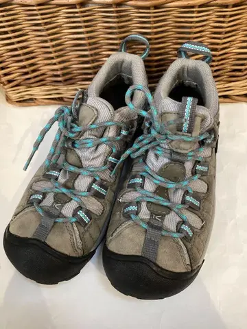 KEEN 트레킹 슈즈 그레이/터콰이즈 23.5cm