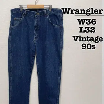 Wrangler 90s 청바지 데님 팬츠 인디고 블루 W36L32