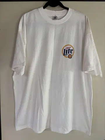 Miller Lite 티셔츠 화이트 구제 의류