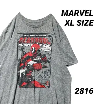 MARVEL 마블 데드풀 캐릭터 티셔츠 XL 그레이