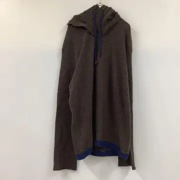 USED 구제 의류 jigre 풀오버 특수 후드티 무지 심플 브라운