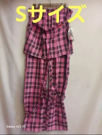 MAD 남성용 타탄 체크 본지티 팬츠 핑크 S