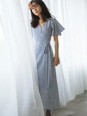 머큐리 듀오 [다나카 미나미 착용!] 소매가 있는 롱 원피스