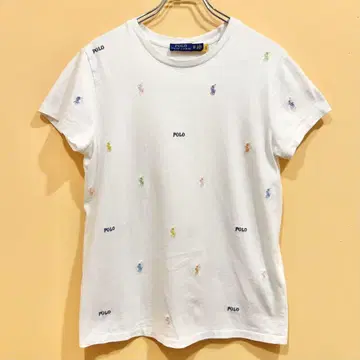 폴로 반팔 티셔츠 자수 올 패턴 XS