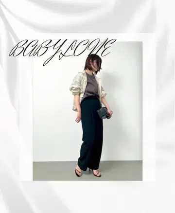 BABYLONE 바빌론 팬츠 와이드 하이웨스트 센터 프레스