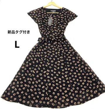 새상품 LAURA ASHLEY 로라 애슐리 꽃무늬 롱 원피스 리본