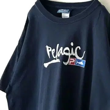 Pelagic 피쉬 물고기 티셔츠 L 네이비 컬러 구제 의류