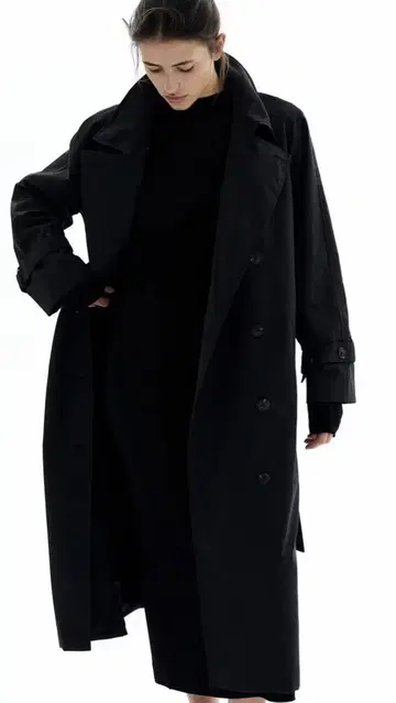 H&M 트렌치코트 블랙 S 사이즈 새상품급