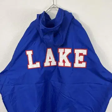 USA 구제 의류 80s fab knit 하프 지퍼 아노락 후드티 파랑