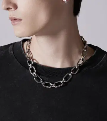 CLEL 체인 브라스 네크리스 실버