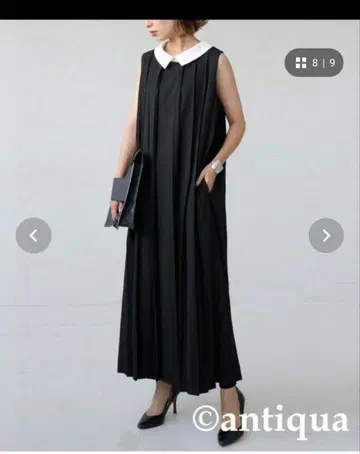안티카 모노톤 플리츠 원피스