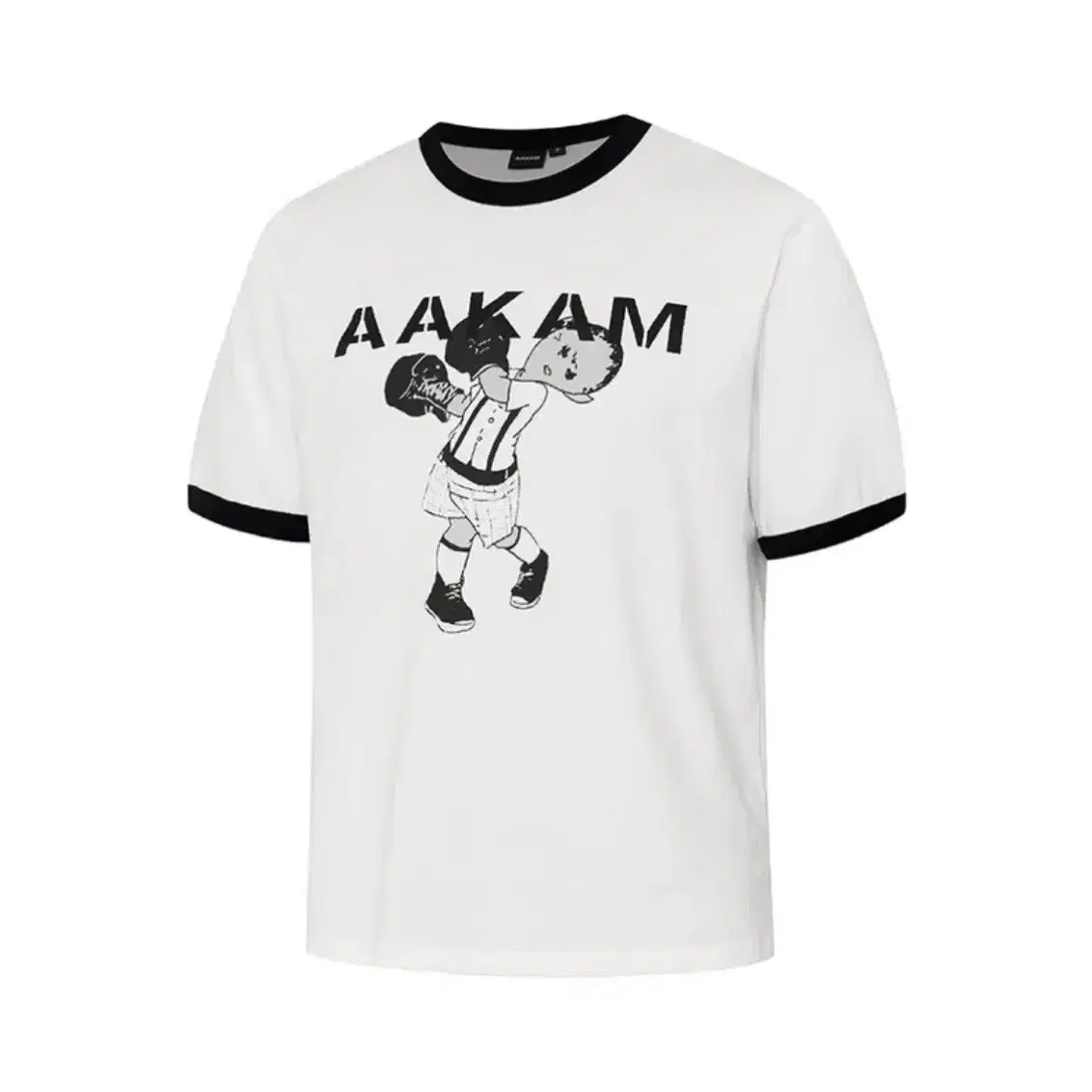 Arkham short-sleeve ringer tee punch boy printed ringer tee