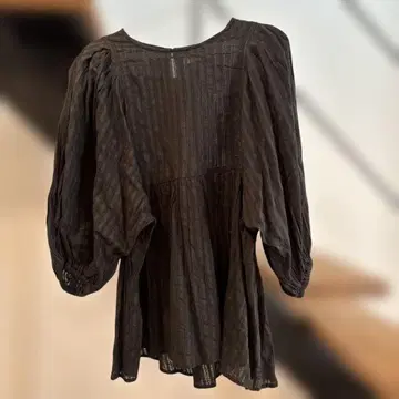 면 100% 검정색 튜닉 반소매
