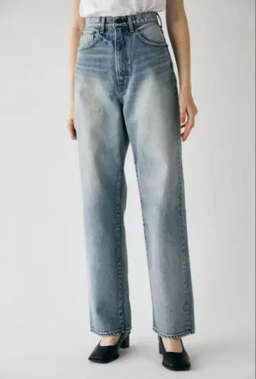 MOUSSY HW DAMAGE LOOSE STRAIGHT 데님