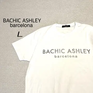 [새상품급] BACHIC ASHLEY 상의 티셔츠 깔끔한 로고 프린트 L