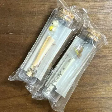 산엑스 리락쿠마 메시지 보틀 지퍼 마스코트 2종 세트