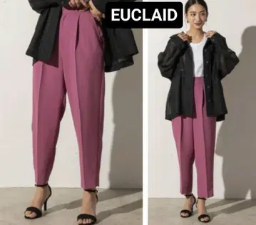 EUCLAID 유클레이드 더블 크로스 테이퍼드 팬츠 36 핑크 완판템