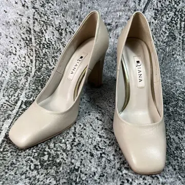 다이애나 가죽 펌프스 그레이지 스퀘어토