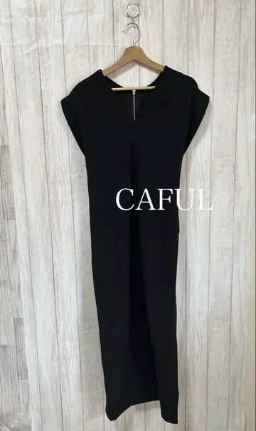 CAFUL 카풀 드로우 스트링 지퍼 원피스 롱 원피스