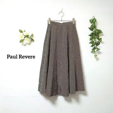 Paul Revere 도트 무늬 롱 플레어 스커트