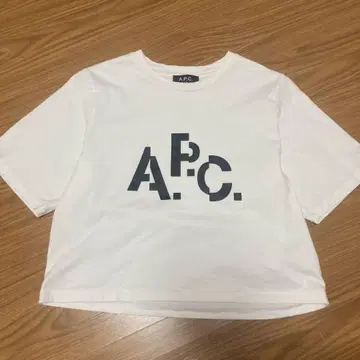 아페쎄 APC 로고 숏 기장 티셔츠 플레어 미니 기장 화이트 블랙