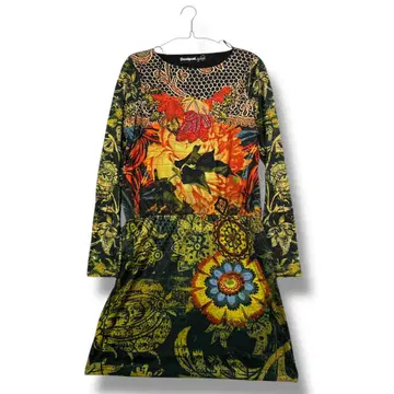 Desigual 데시구알 올 패턴 원피스 플라워 그라데이션 튜닉