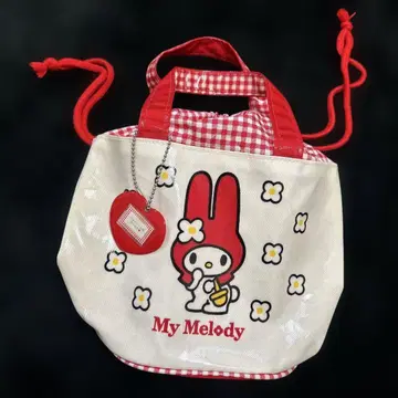 빨간색 멜로디 원형 바닥 복조리 토트백 마이멜로디