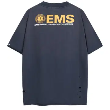 PROJECT G/R EMS 로고 티셔츠 네이비