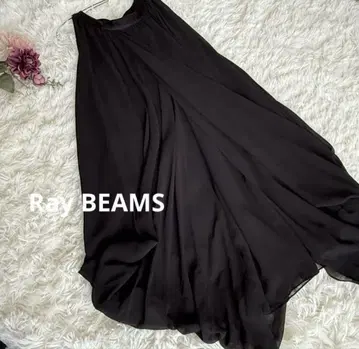 레이빔즈 Ray BEAMS 블랙 무릎 기장 슬리브리스 원피스